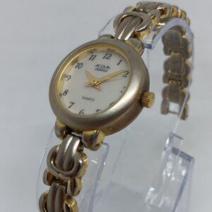 Acqua Indiglo L0 Women's 24mm Gold Tone Watch NEW BATTERY